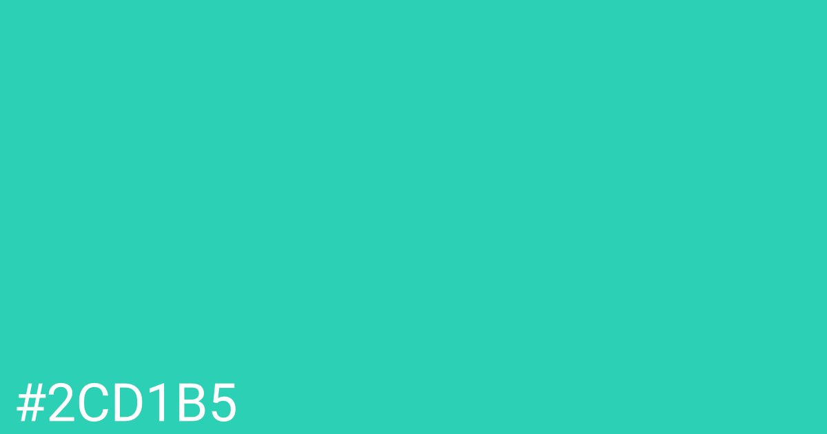 Hex color #2cd1b5 graphic