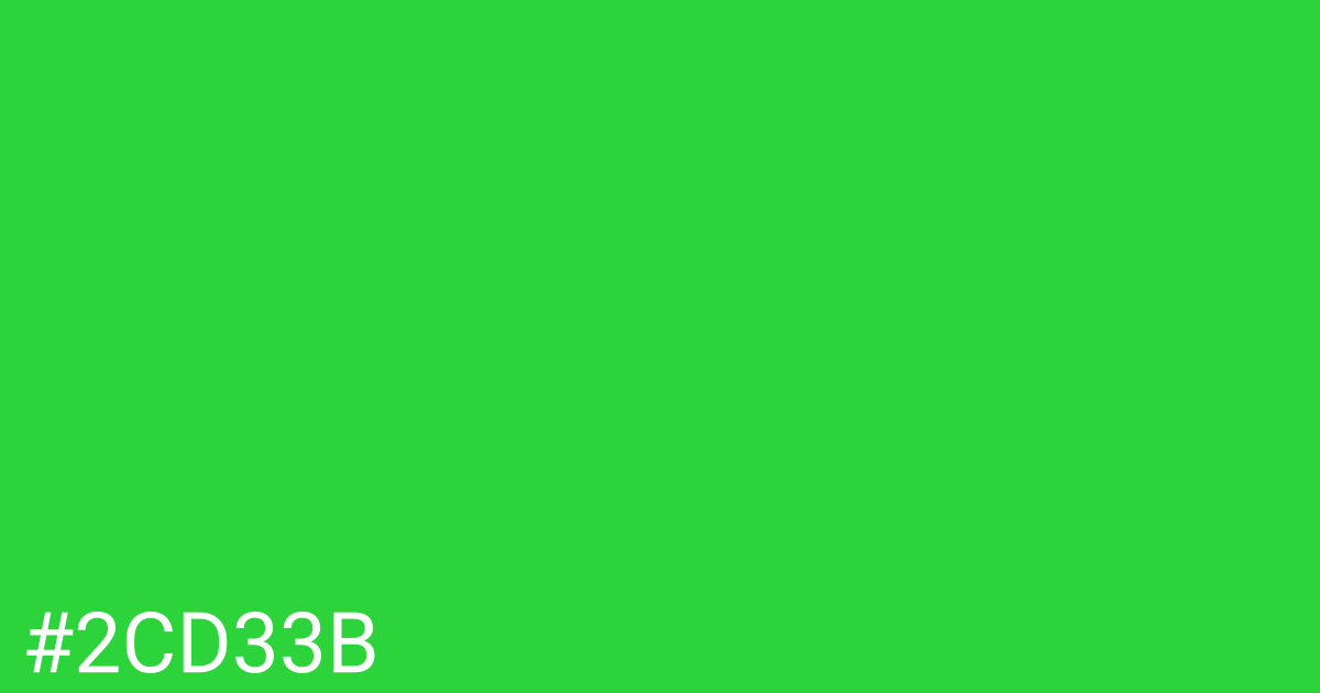 Hex color #2cd33b graphic