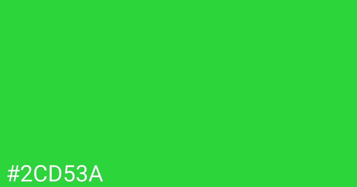 Hex color #2cd53a graphic