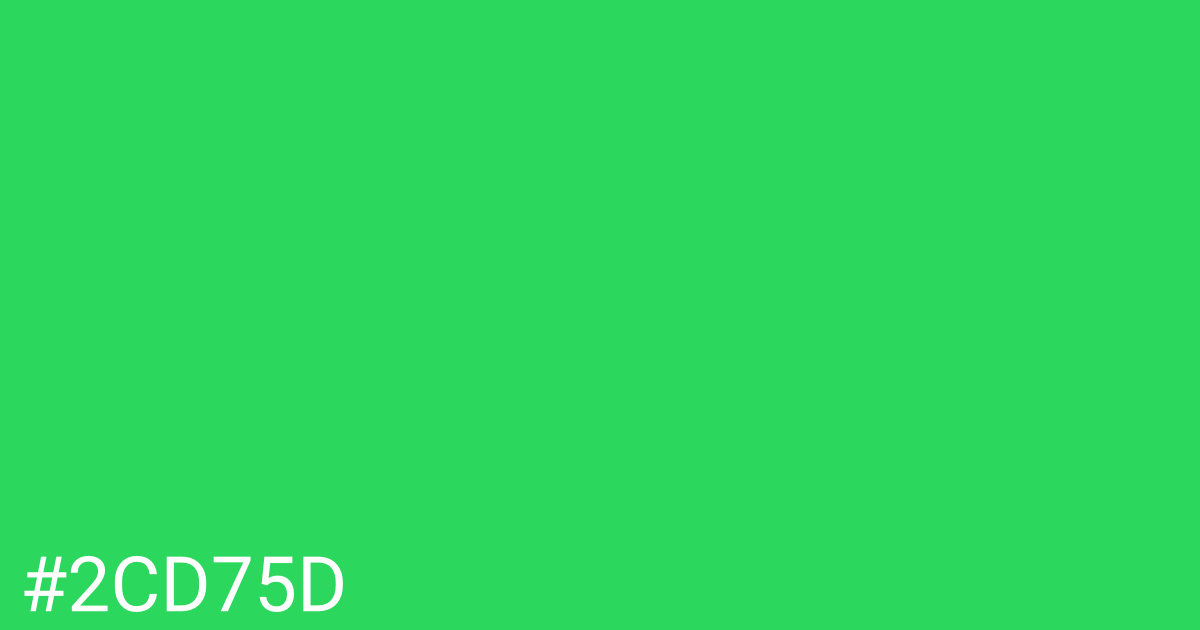 Hex color #2cd75d graphic
