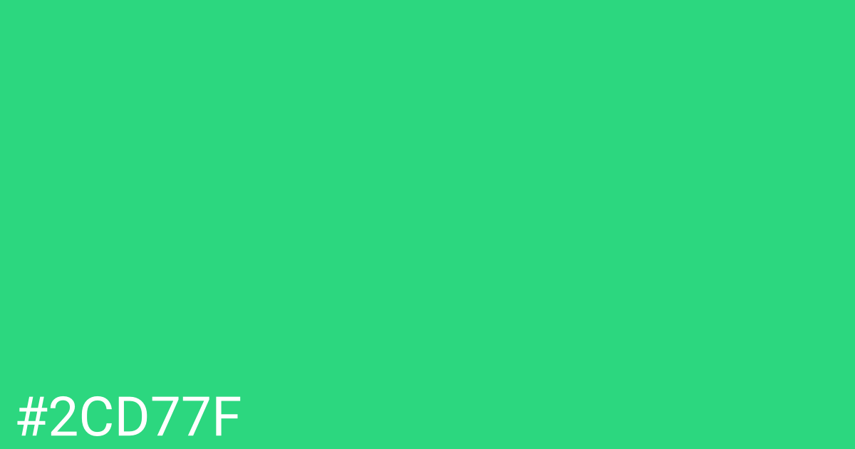 Hex color #2cd77f graphic