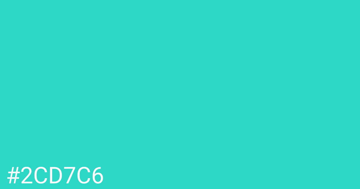Hex color #2cd7c6 graphic