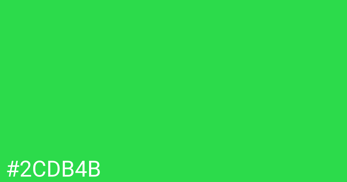 Hex color #2cdb4b graphic