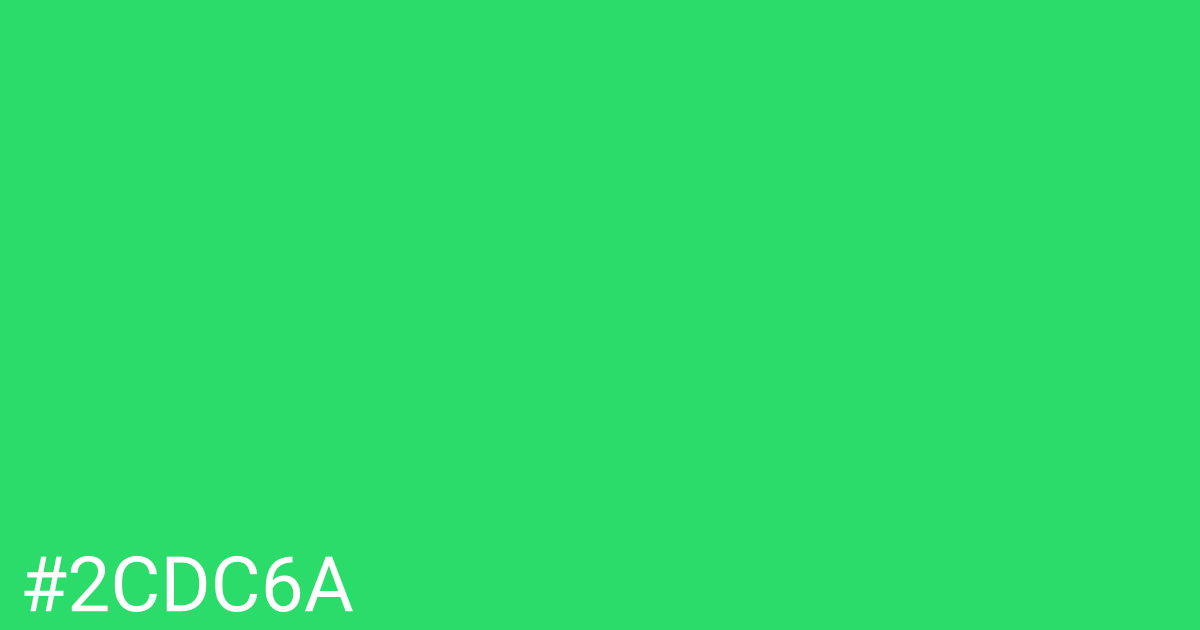 Hex color #2cdc6a graphic