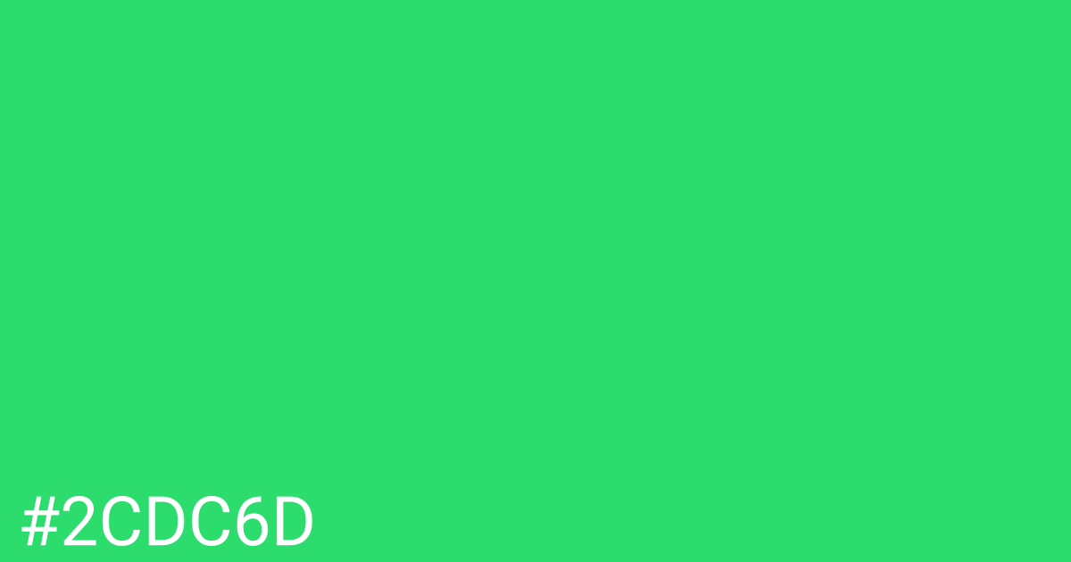 Hex color #2cdc6d graphic