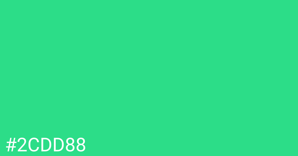 Hex color #2cdd88 graphic