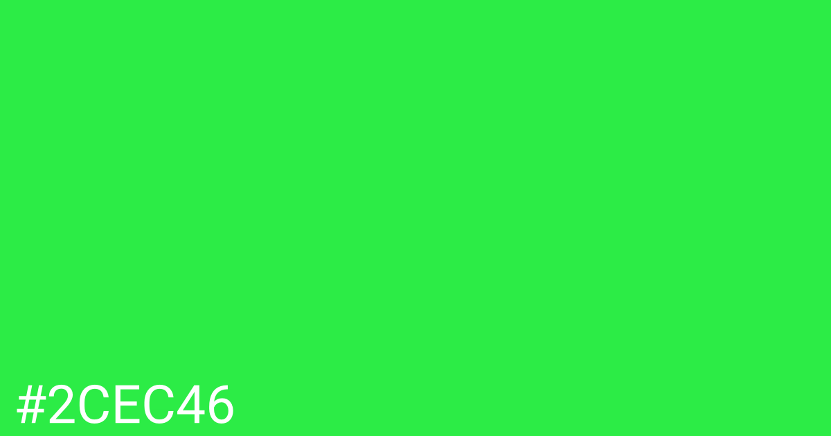 Hex color #2cec46 graphic