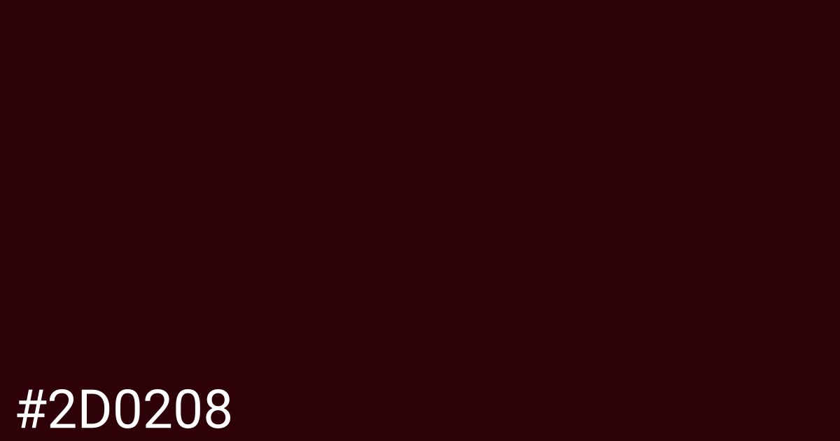Hex color #2d0208 graphic