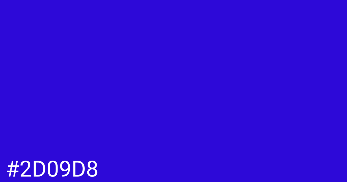 Hex color #2d09d8 graphic