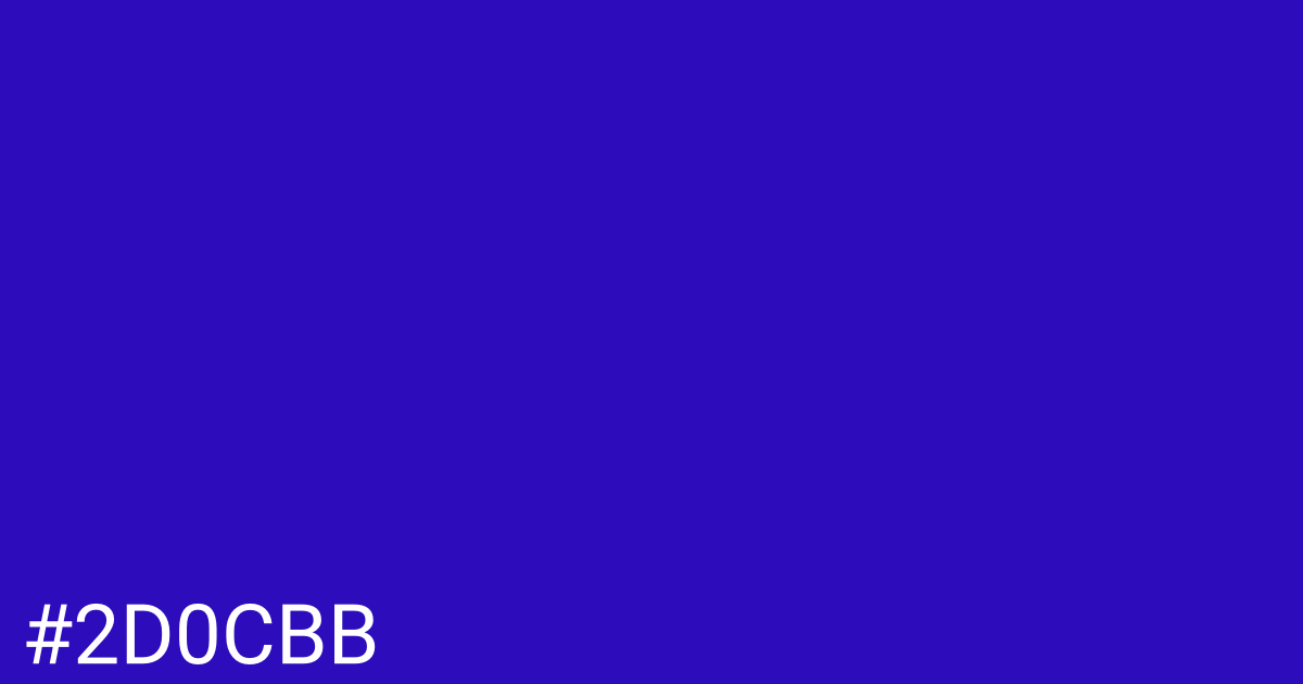 Hex color #2d0cbb graphic