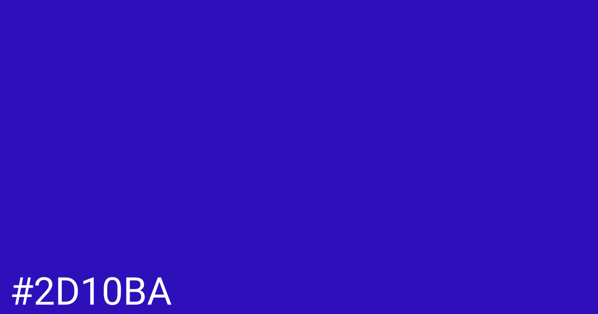 Hex color #2d10ba graphic