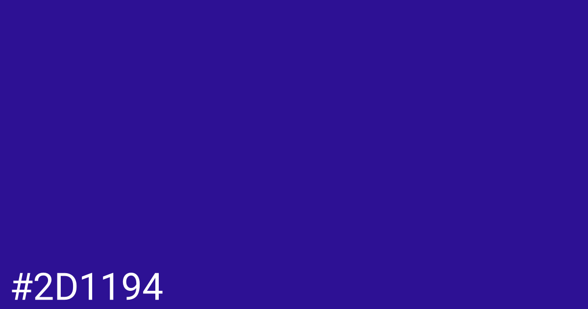 Hex color #2d1194 graphic