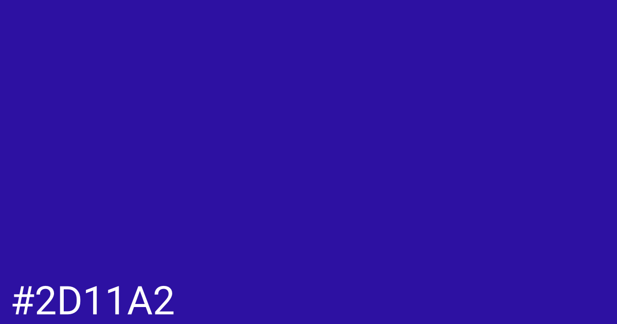 Hex color #2d11a2 graphic