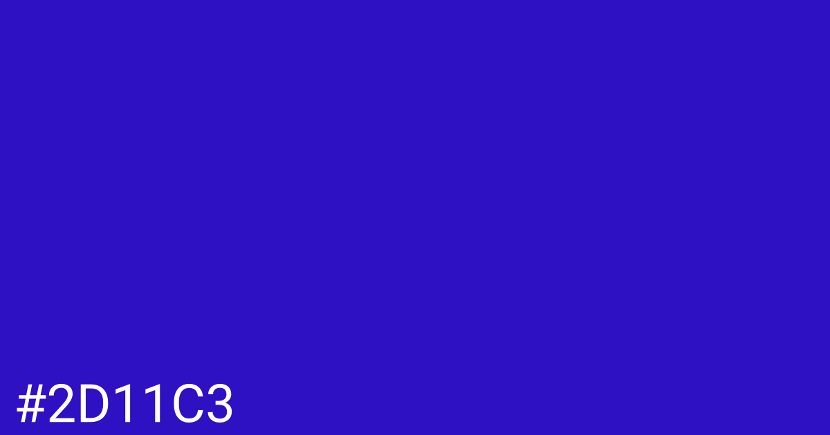 Hex color #2d11c3 graphic