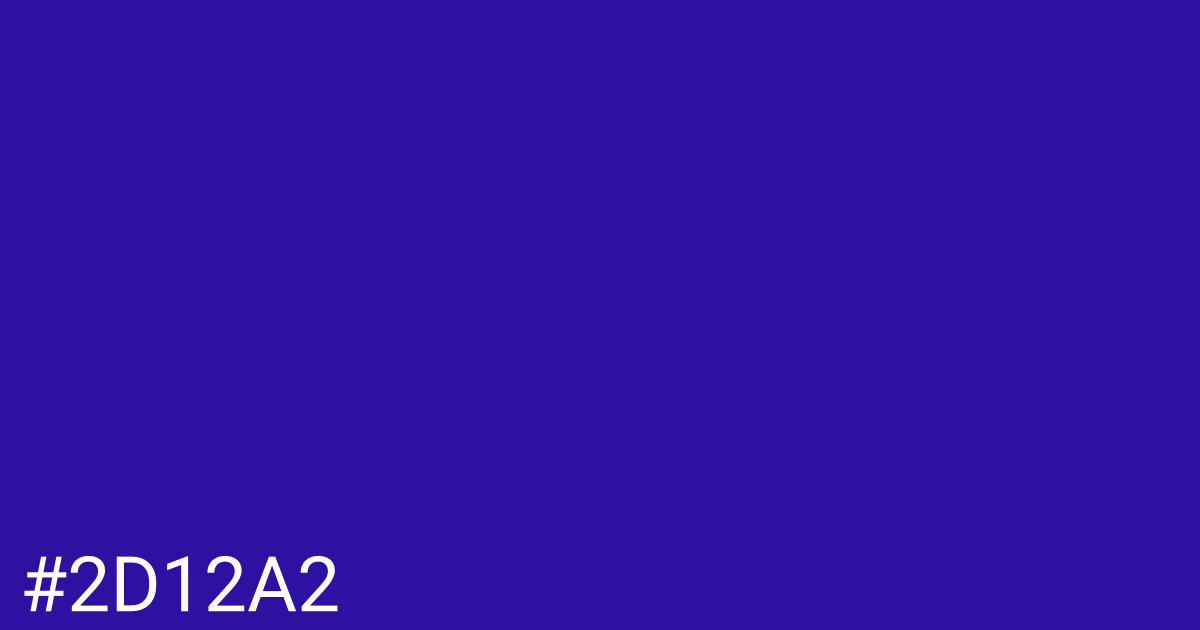 Hex color #2d12a2 graphic