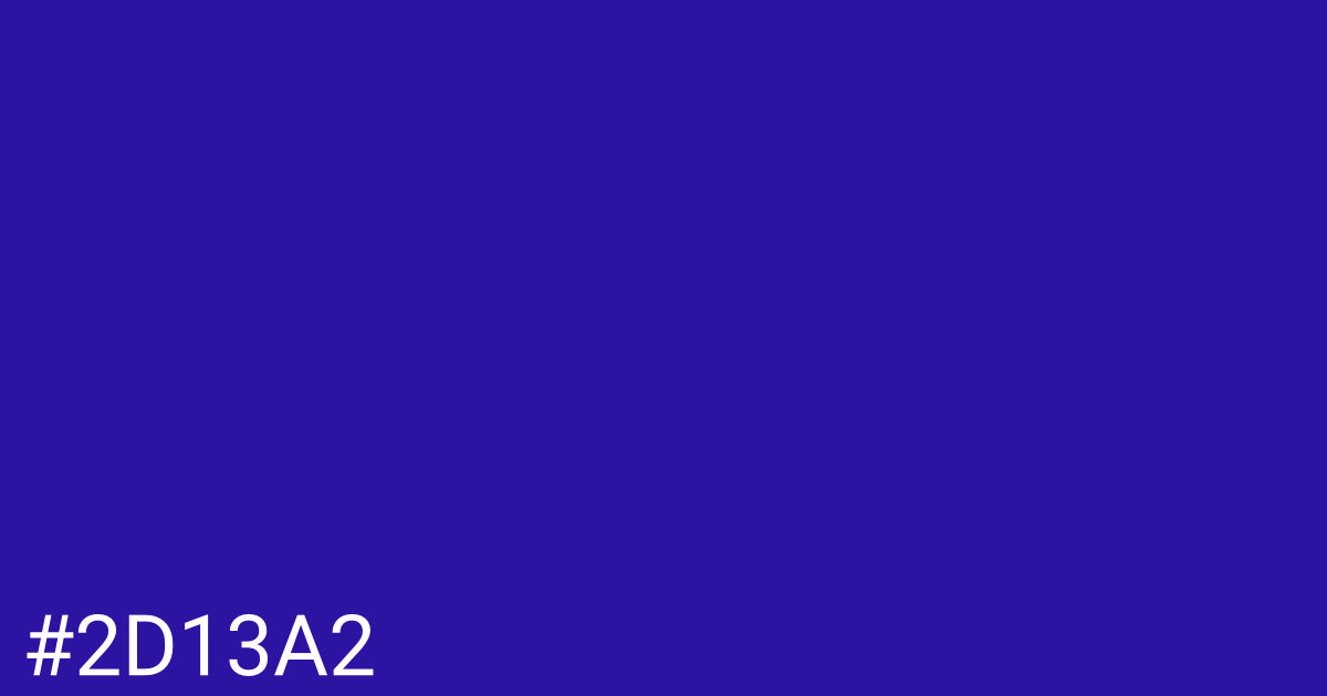 Hex color #2d13a2 graphic