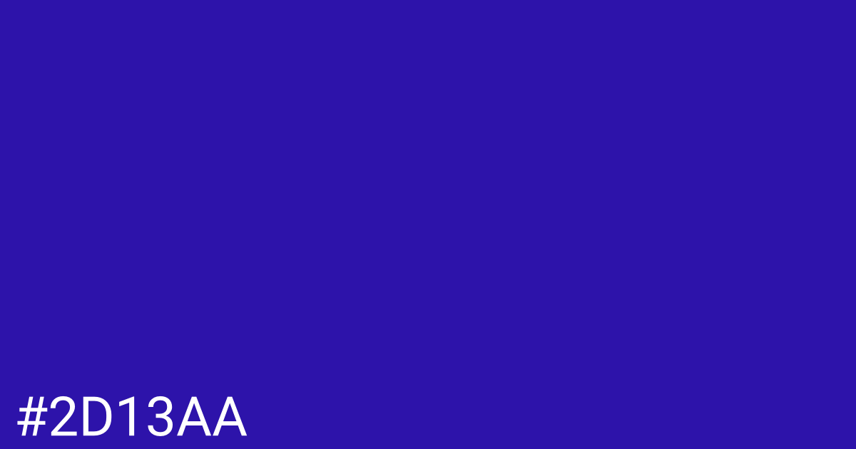 Hex color #2d13aa graphic