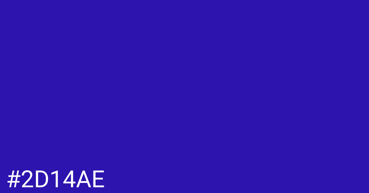 Hex color #2d14ae graphic