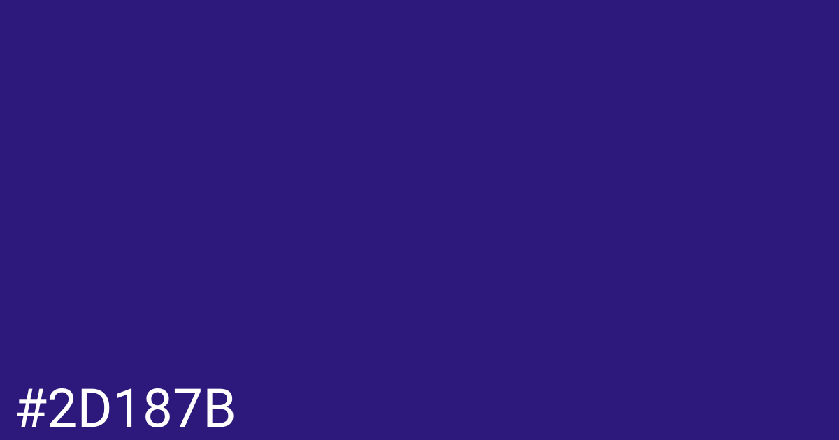 Hex color #2d187b graphic