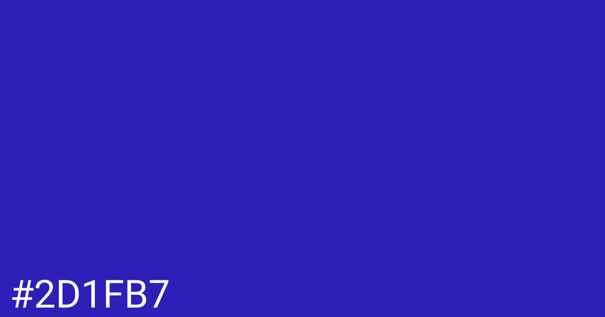 Hex color #2d1fb7 graphic
