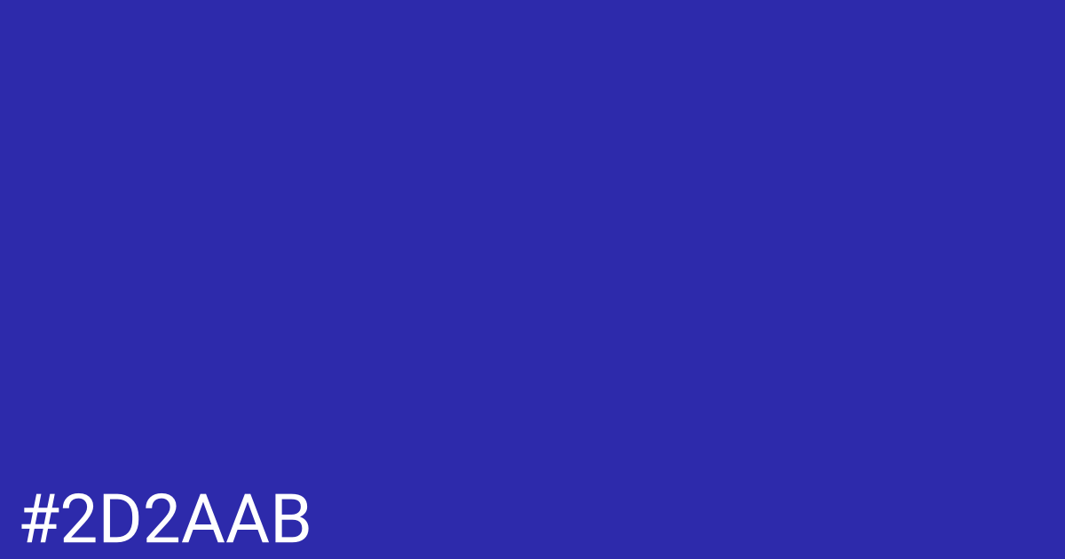 Hex color #2d2aab graphic