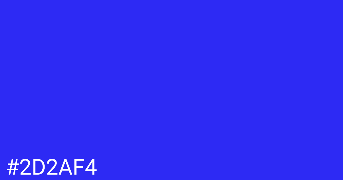 Hex color #2d2af4 graphic