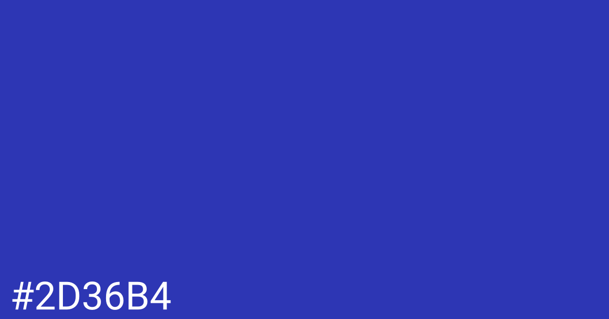 Hex color #2d36b4 graphic