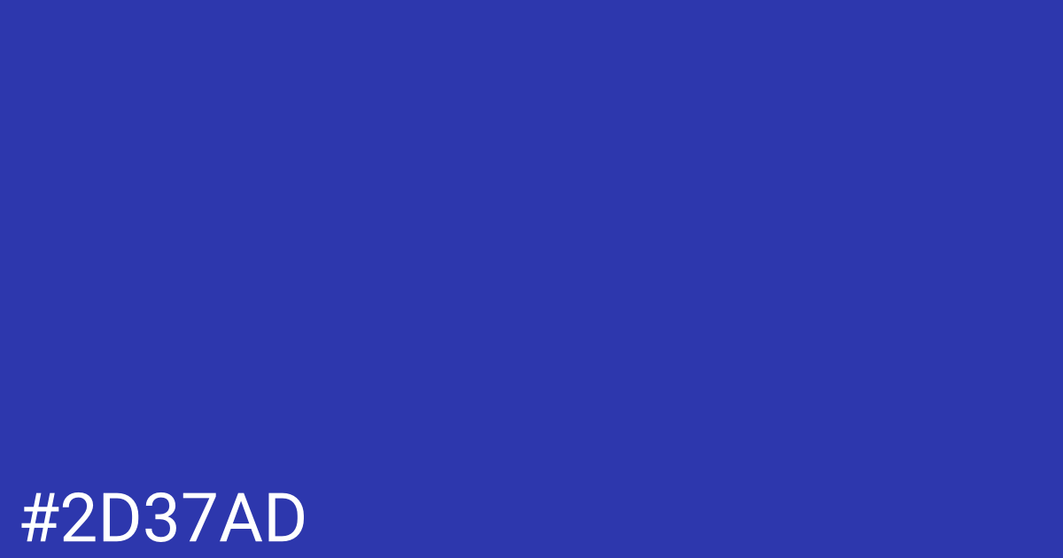Hex color #2d37ad graphic