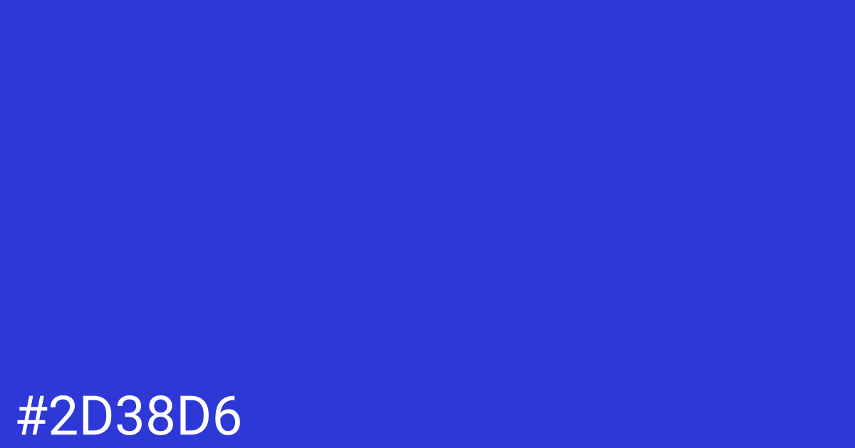 Hex color #2d38d6 graphic
