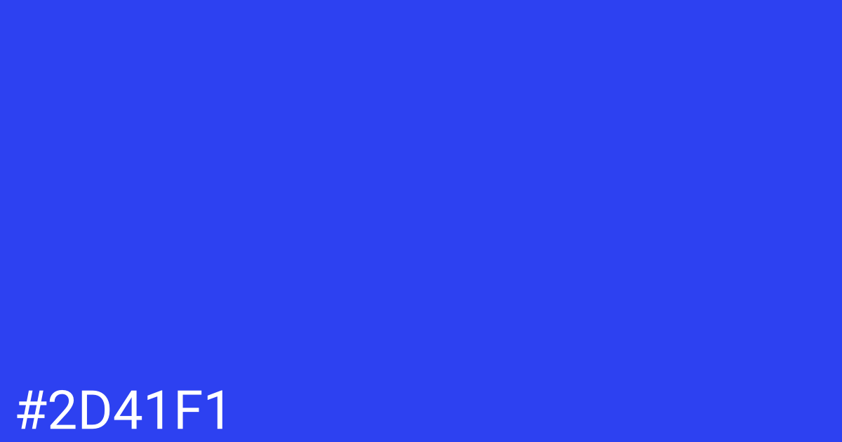 Hex color #2d41f1 graphic