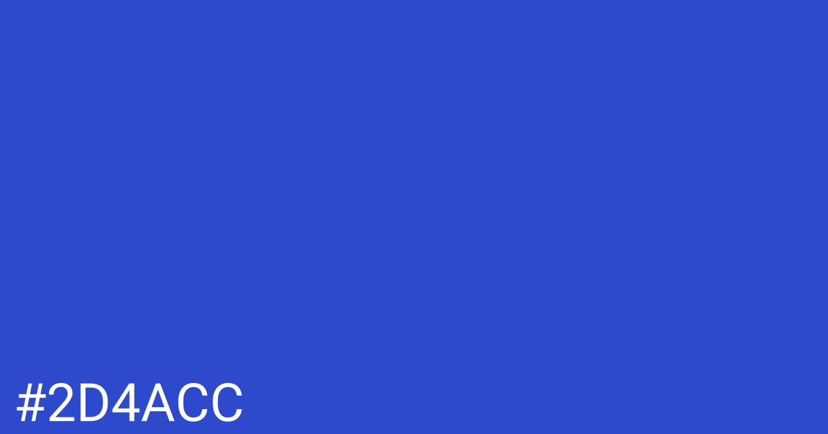 Hex color #2d4acc graphic