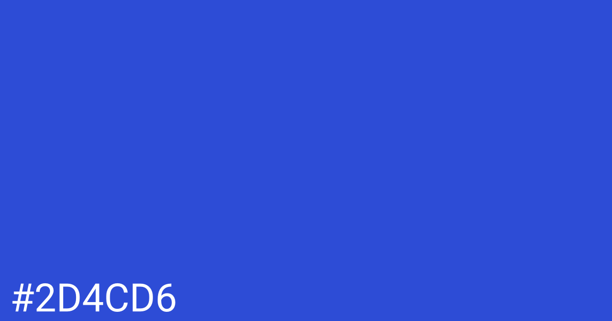 Hex color #2d4cd6 graphic