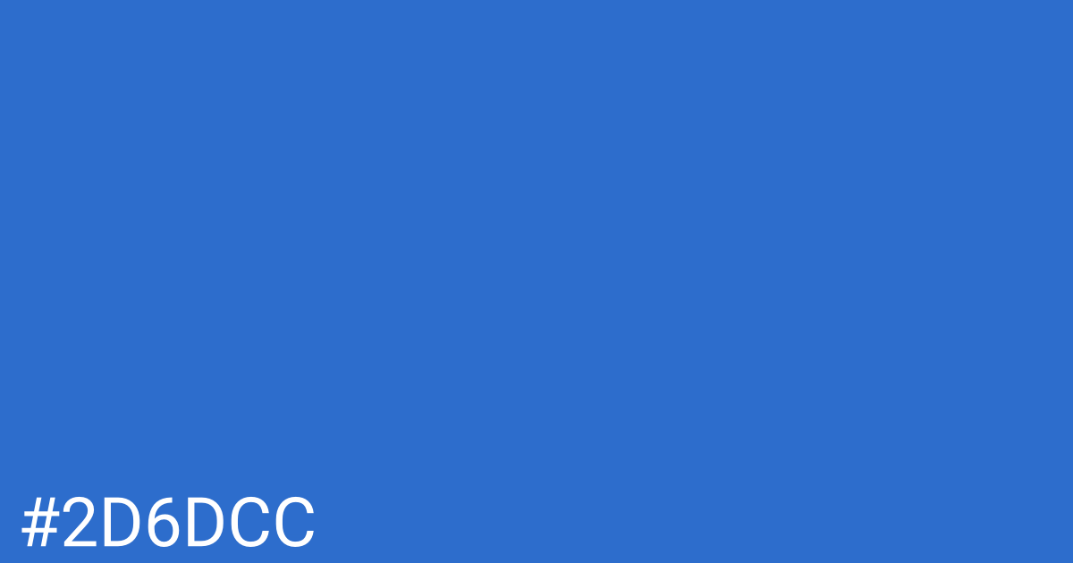 Hex color #2d6dcc graphic