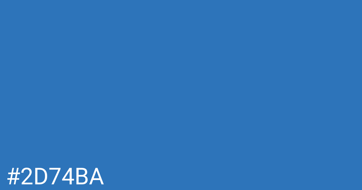 Hex color #2d74ba graphic