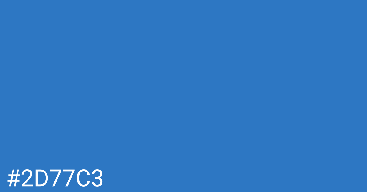 Hex color #2d77c3 graphic