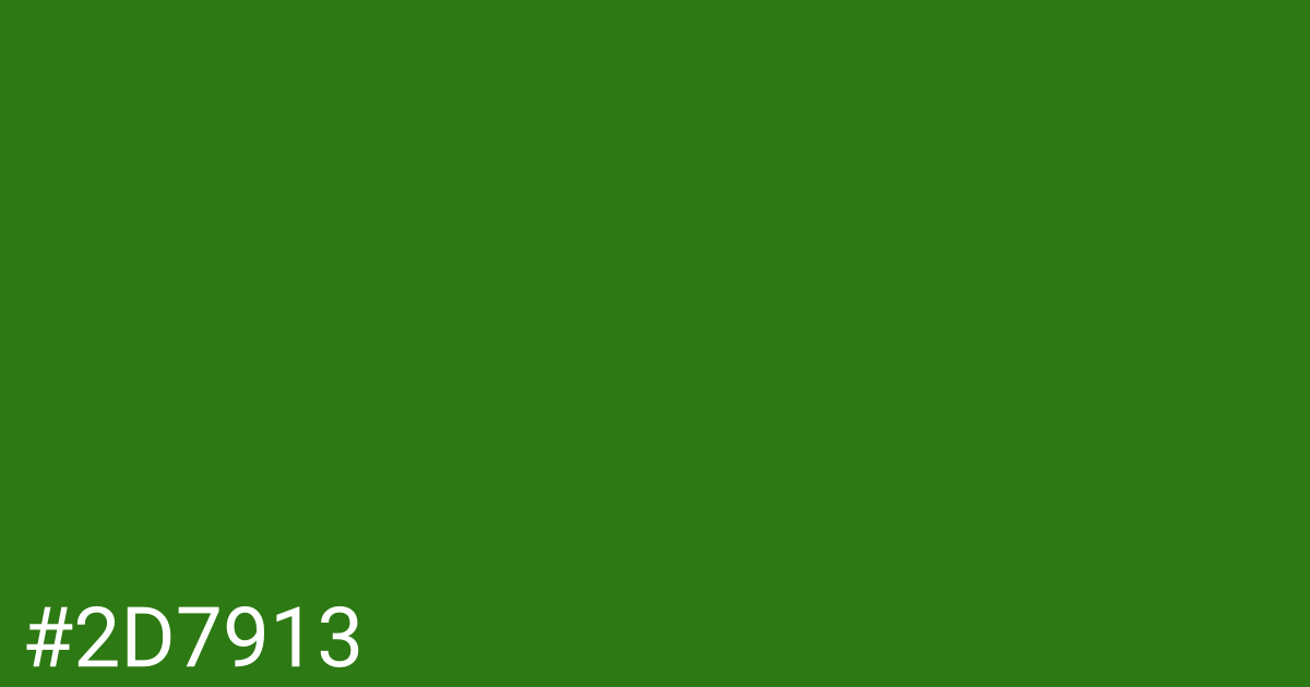 Hex color #2d7913 graphic