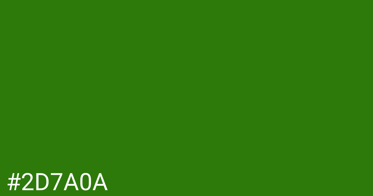 Hex color #2d7a0a graphic