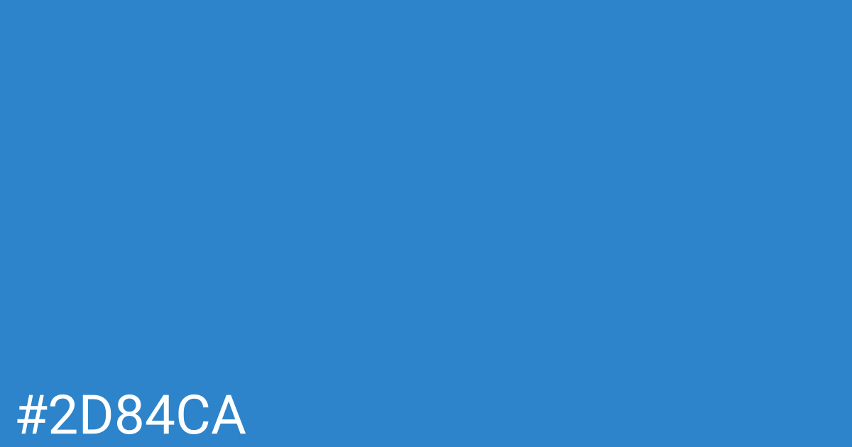 Hex color #2d84ca graphic