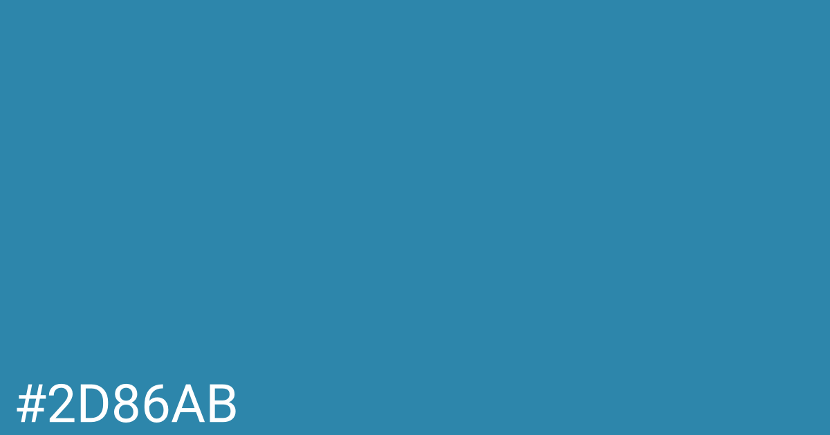 Hex color #2d86ab graphic