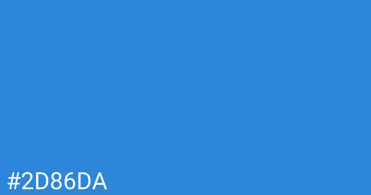 Hex color #2d86da graphic