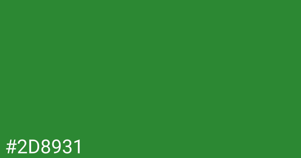 Hex color #2d8931 graphic