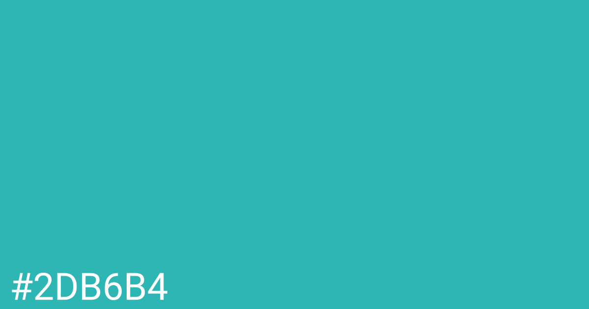 Hex color #2db6b4 graphic