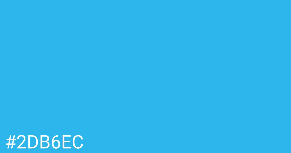 Hex color #2db6ec graphic