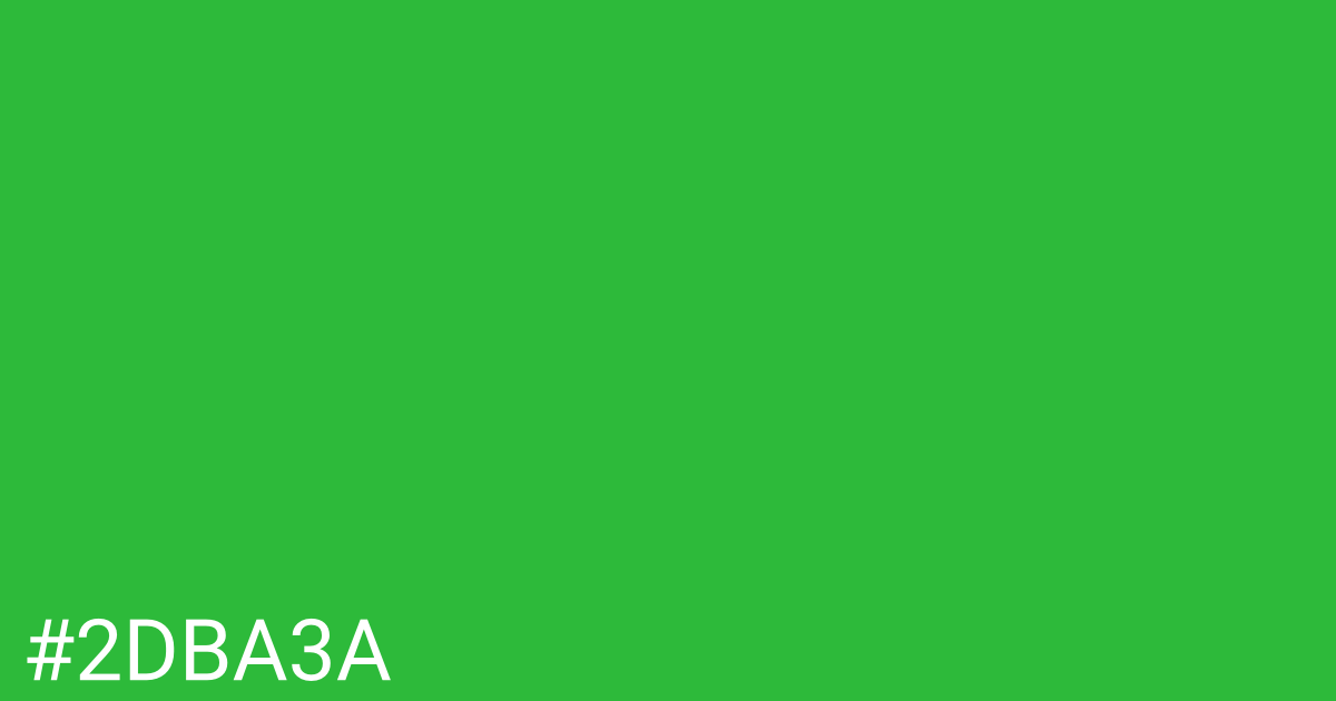 Hex color #2dba3a graphic