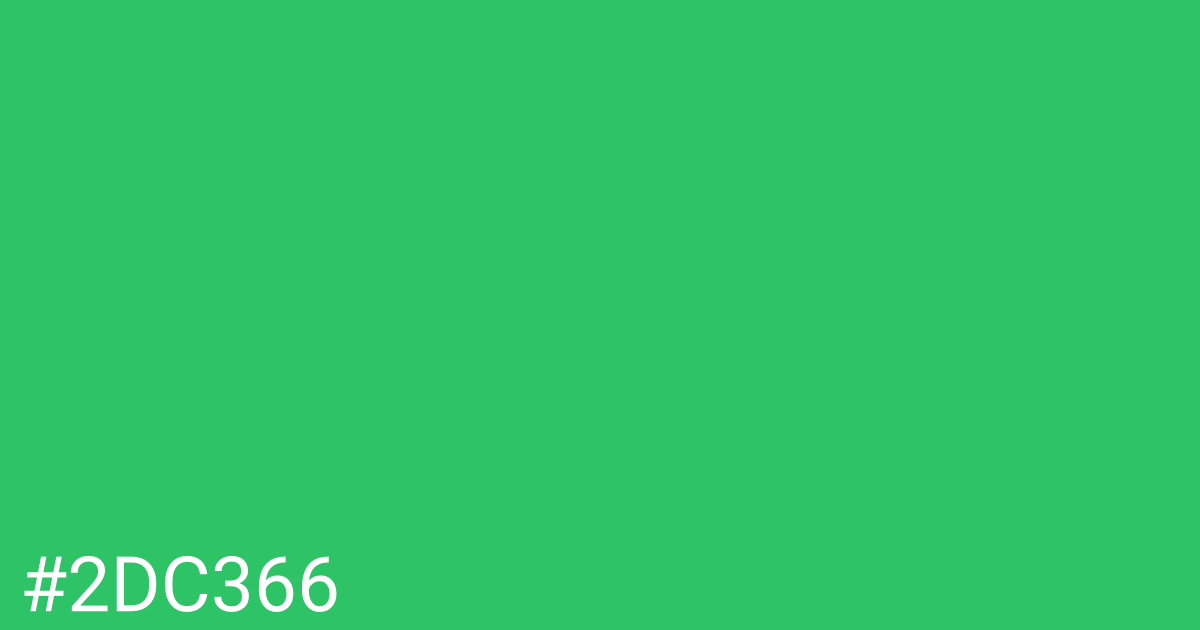 Hex color #2dc366 graphic
