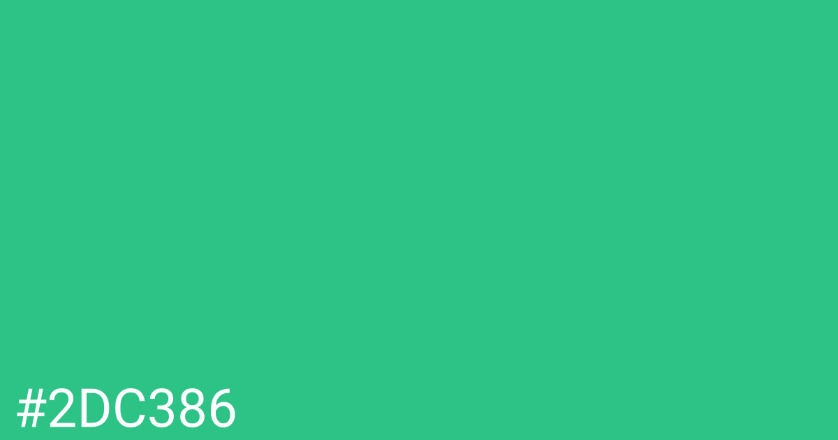 Hex color #2dc386 graphic