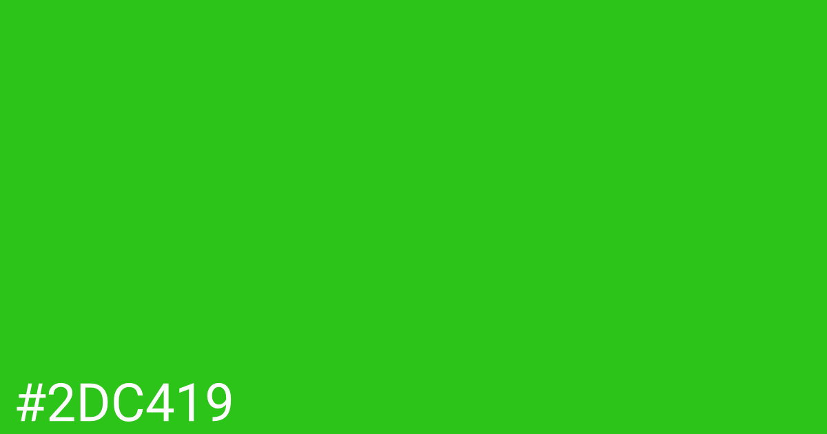 Hex color #2dc419 graphic