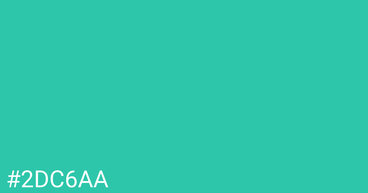 Hex color #2dc6aa graphic