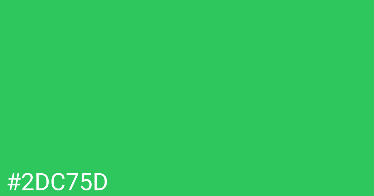 Hex color #2dc75d graphic