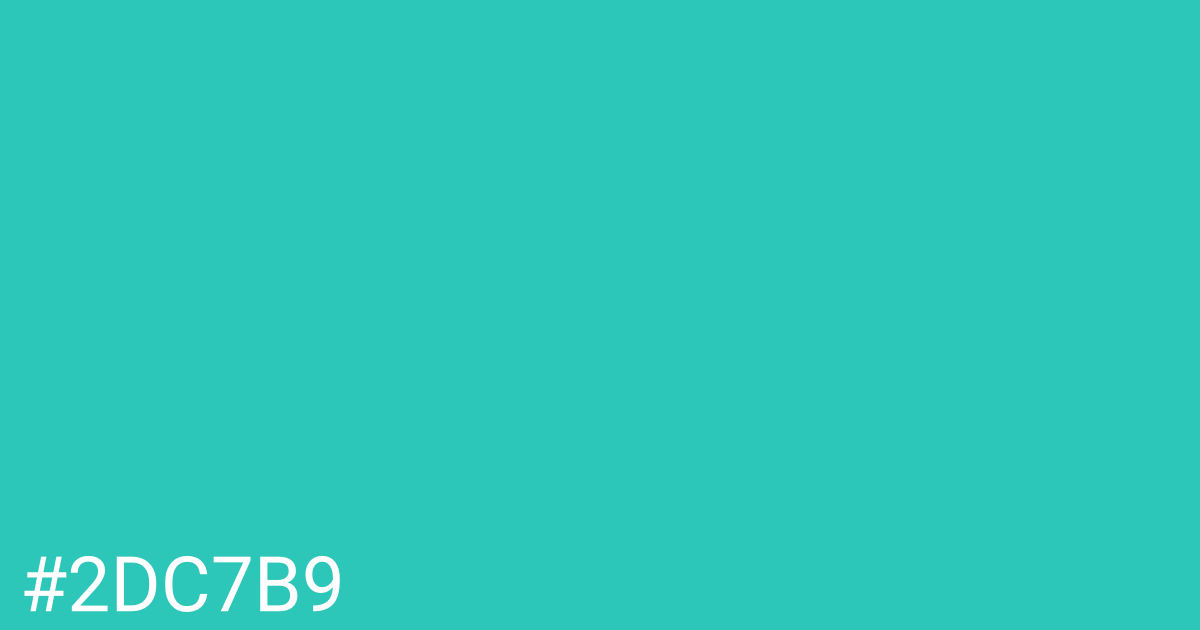 Hex color #2dc7b9 graphic